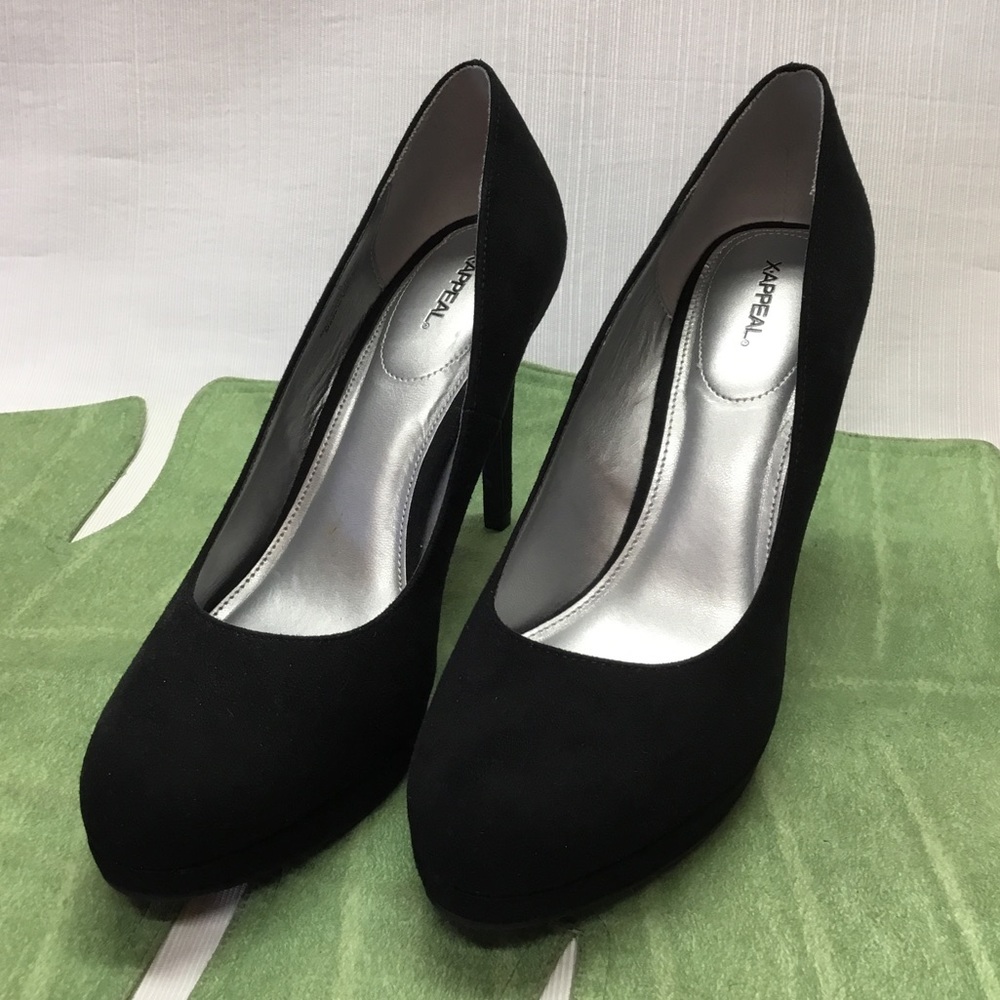 X.Appeal New Good Looking Black Suede Heels